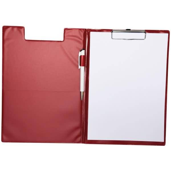 Schreibmappe PP-Folienüberzug A4 hoch rot-1