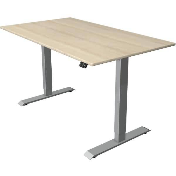Sitz-/Stehtisch Move 1 elektr. höhenverstellbar bis 123cm BxT 140x80cm ahorn/silber