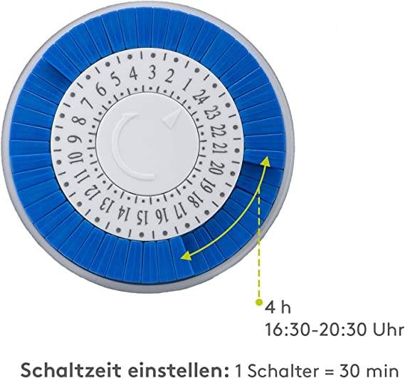 Goobay 59038 Analoge Zeitschaltuhr 3500W / Mechanische Schaltuhr für Steckdose / 30 Min Takt / Schalter für Dauerbetrieb-2