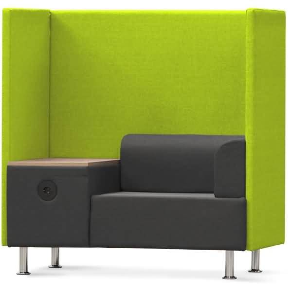 Sitzsofa Soft Einzelsitz + Tisch grün/grau-0