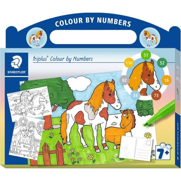 Malset triplus colour Malen nach Zahlen Pferd