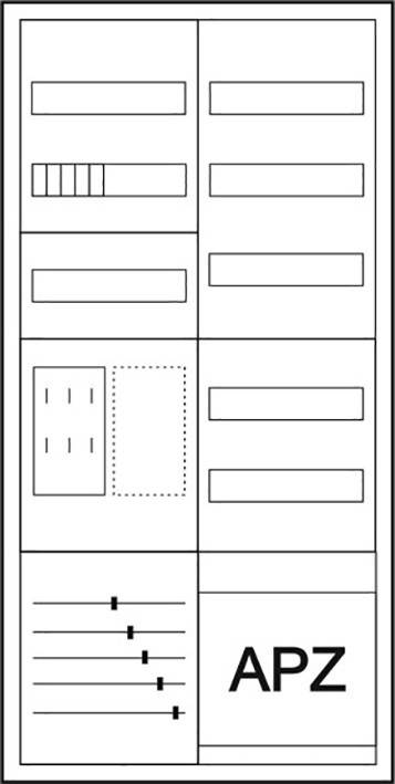 1St. Eaton 191011 Zähler-Komplettschrank für eHZ, ohne Bestückung ZSD-ZV-1100-BKE-I/APZ-1