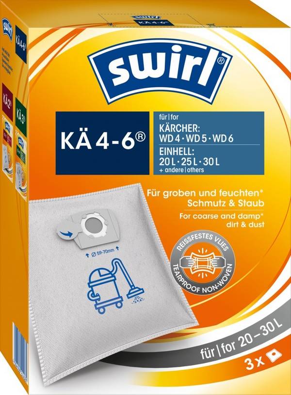 Swirl Staubbeutel Nass/Trocken KÄ 4-6 (VE3)