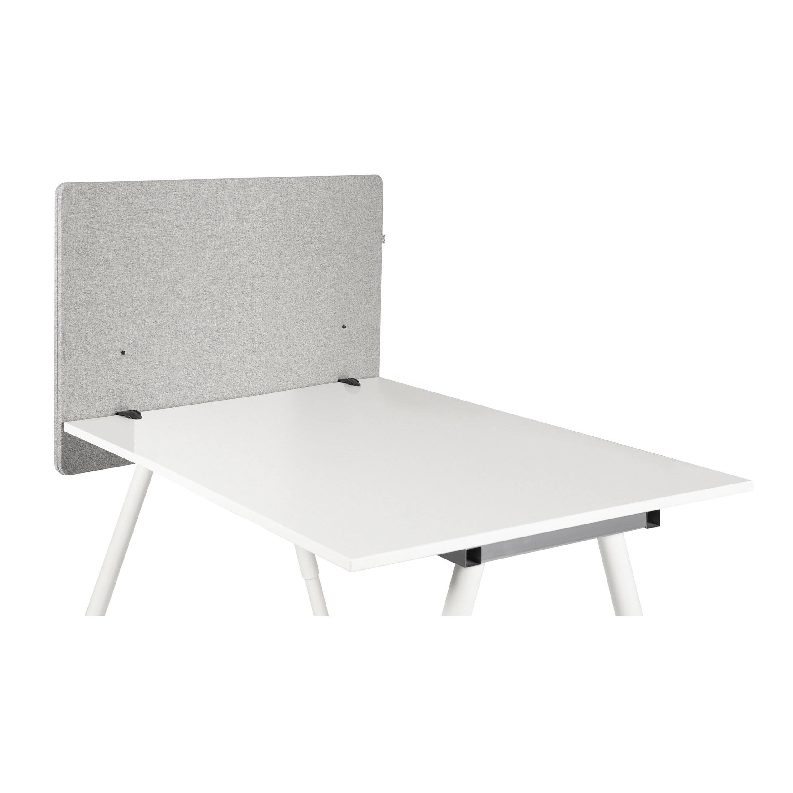 Akustik Tischtrennwand FLEXMIUT D SIDE 80 cm hellgrau hjh OFFICE-0