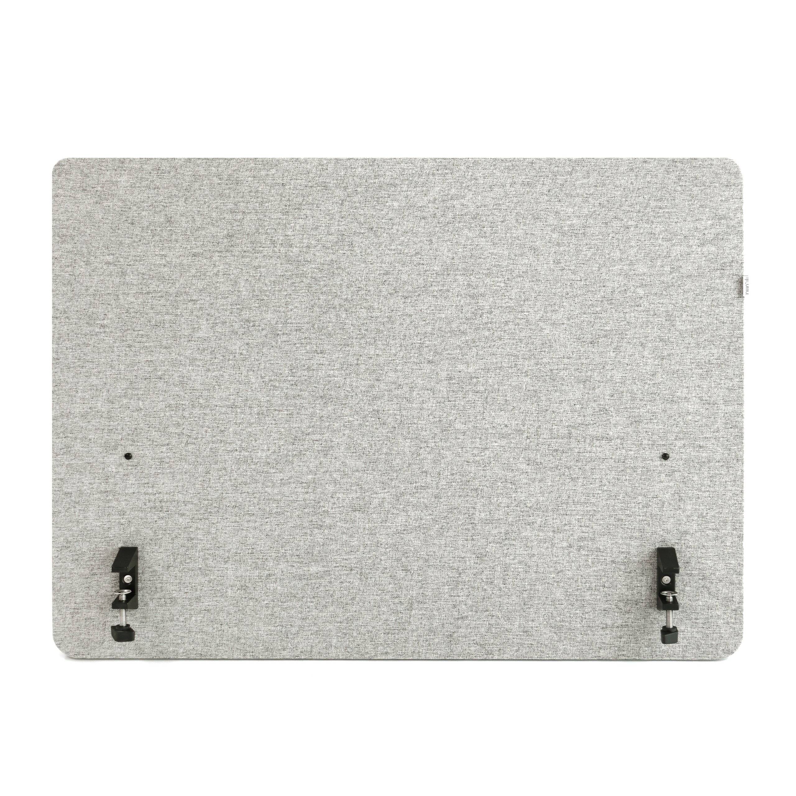 Akustik Tischtrennwand FLEXMIUT D SIDE 80 cm hellgrau hjh OFFICE-2