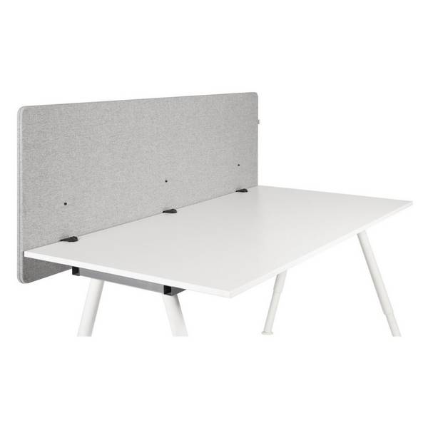 Akustik Tischtrennwand FLEXMIUT D 180 cm hellgrau hjh OFFICE