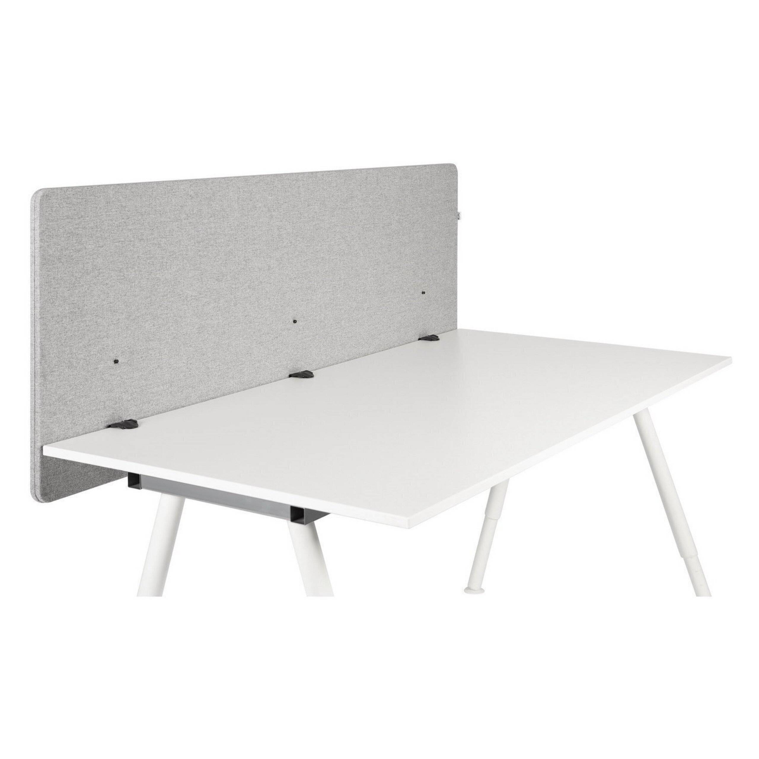 Akustik Tischtrennwand FLEXMIUT D 180 cm hellgrau hjh OFFICE-0