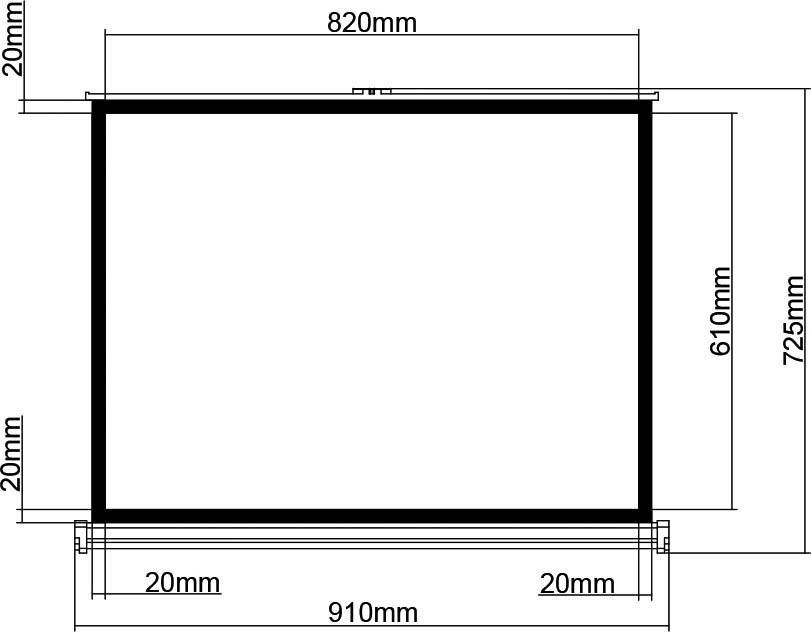 E+P Elektrik Tischleinwand TLW 40-1
