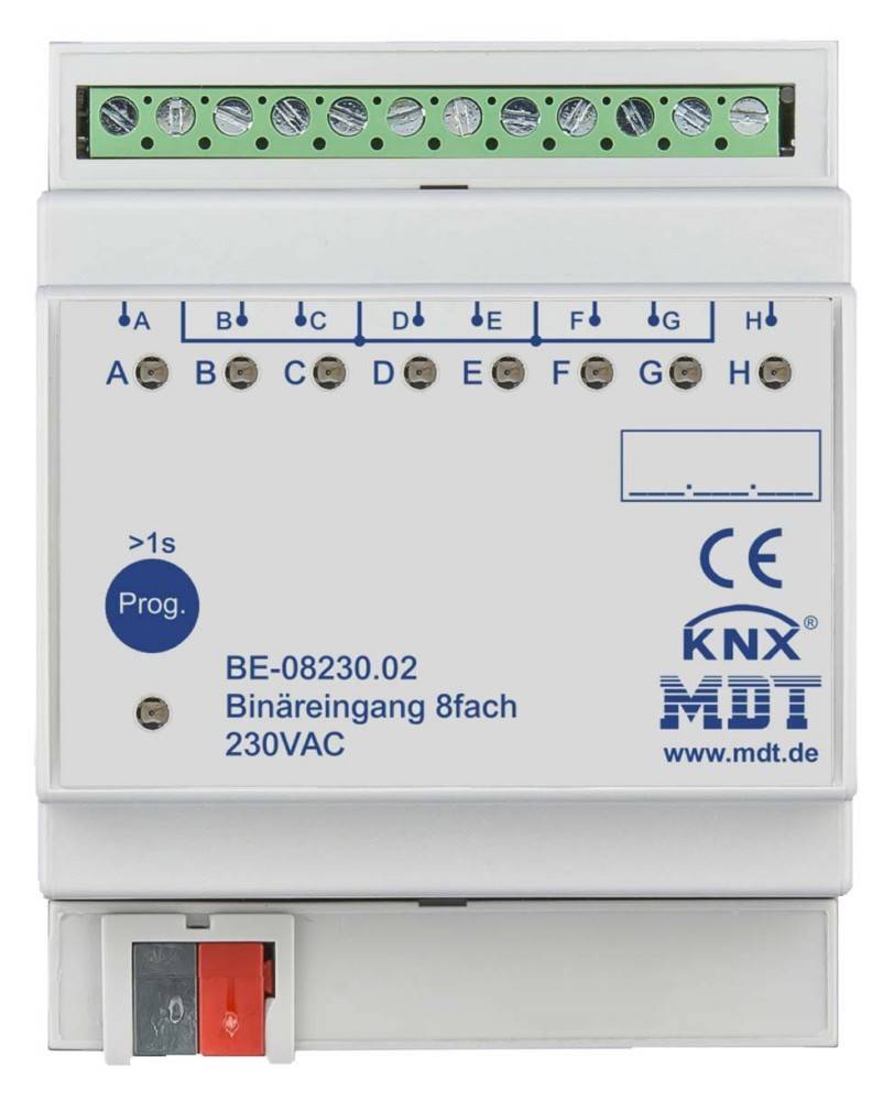 MDT Binäreingang BE-08230.02 8fach 4TE REG 230V-0