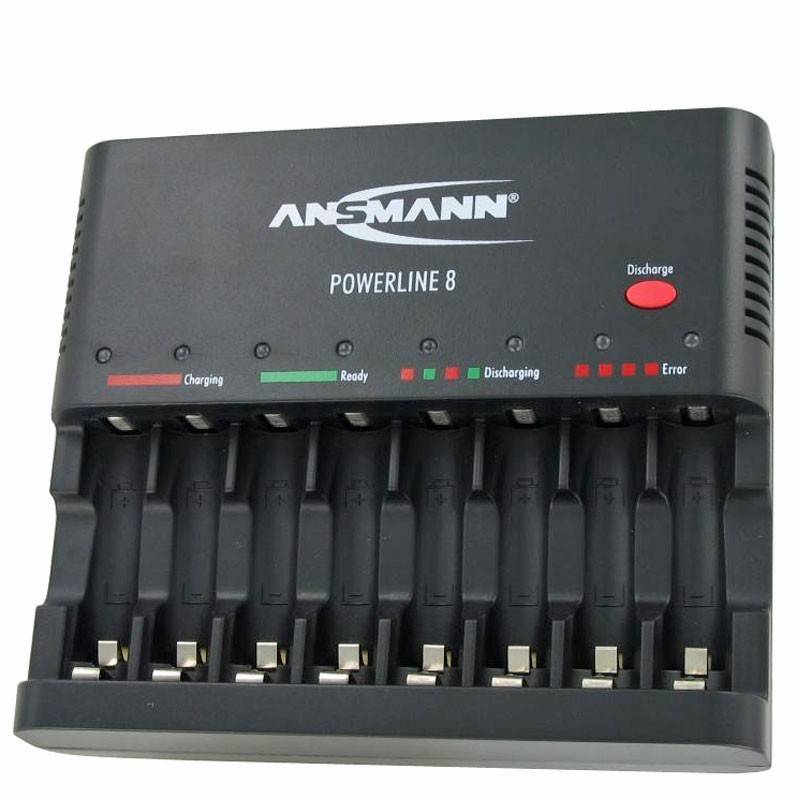 Ansmann Powerline 8 für 1-8 AA / AAA Akkus , ohne USB-Ladebuchse 1001-0006-1