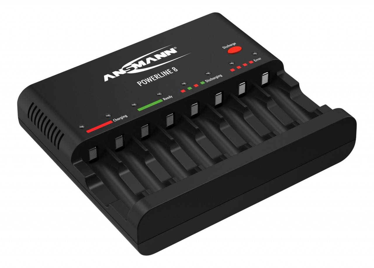 Ansmann Powerline 8 für 1-8 AA / AAA Akkus , ohne USB-Ladebuchse 1001-0006-3