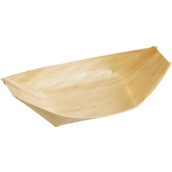 Fingerfood-Schalen Bio Schiffchen 180x85mm Holz VE=50 Stück