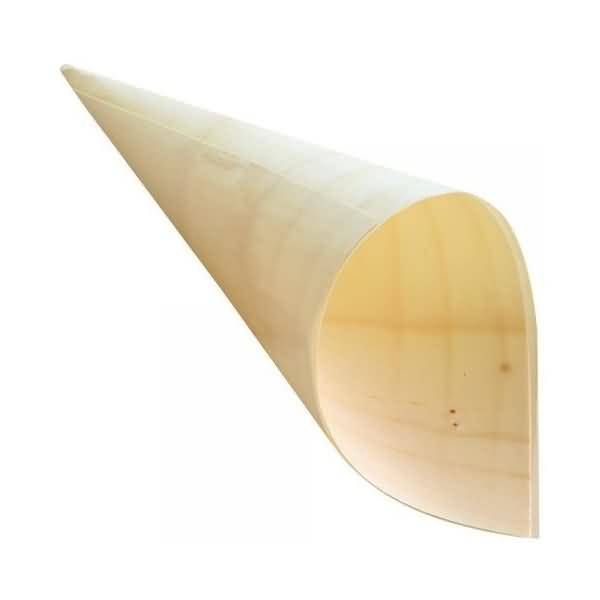 Fingerfood-Spitztüten Bio DMxH 65x155mm Holz VE=50 Stück