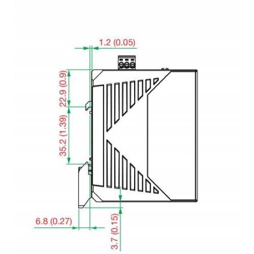 Unmanaged Fast-Ethernet-Switch 5x 10/100BaseT(X)-Ports (Betriebstemperatur -10 bis 60°C) EDS-2-3