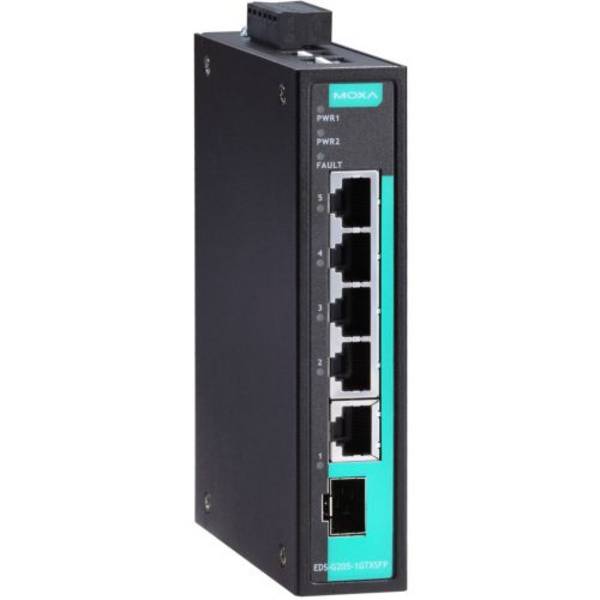 4-Ports-Ethernet-Switch (unmanaged) 10/100/1000BaseT (X) -Anschlüssen & 1 kombinierten 10/100/