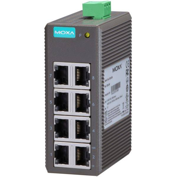 MOXA Unmanaged Industrial Ethernet Switch, 8 Port, EDS-208 (19006092)-1