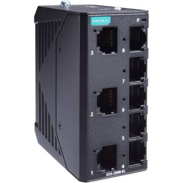 Unmanaged Fast-Ethernet Switch 8x 10/100BaseT(X)-Ports (Betriebstemperatur -10 bis 60°C) EDS-2