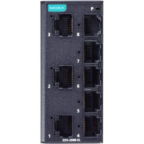 Unmanaged Fast-Ethernet Switch 8x 10/100BaseT(X)-Ports (Betriebstemperatur -10 bis 60°C) EDS-2-1
