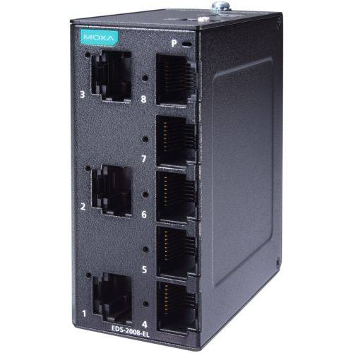 Unmanaged Fast-Ethernet Switch 8x 10/100BaseT(X)-Ports (Betriebstemperatur -10 bis 60°C) EDS-2-2