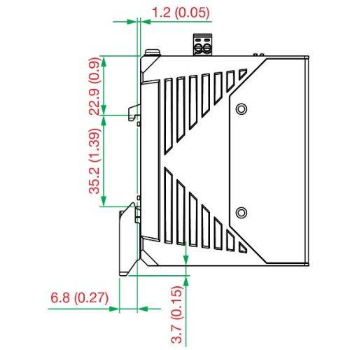 Unmanaged Fast-Ethernet Switch 8x 10/100BaseT(X)-Ports (Betriebstemperatur -10 bis 60°C) EDS-2-3