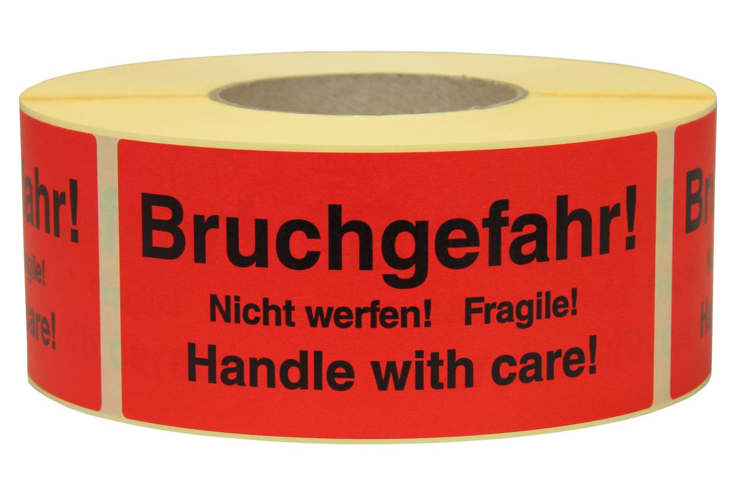 Warnetiketten, 145 x 70 mm, aus Papier, mit Aufdruck, "Bruchgefahr"-0