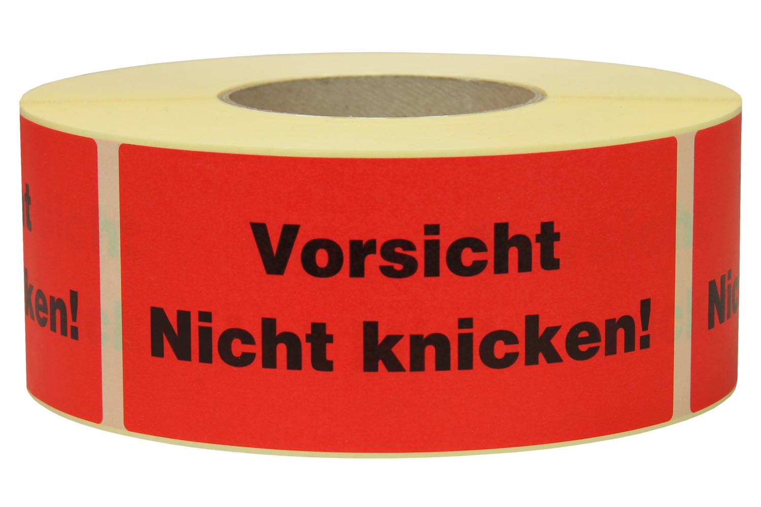 Warnetiketten, 145 x 70 mm, aus Papier, mit Aufdruck, "Nicht knicken!"-0