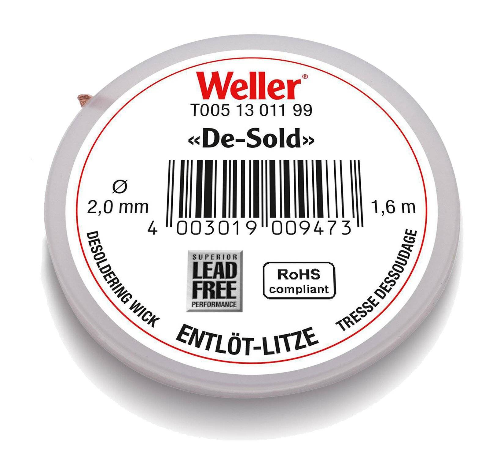 Entlötlitze, 2 mm, bleifrei, 1,6 m-0