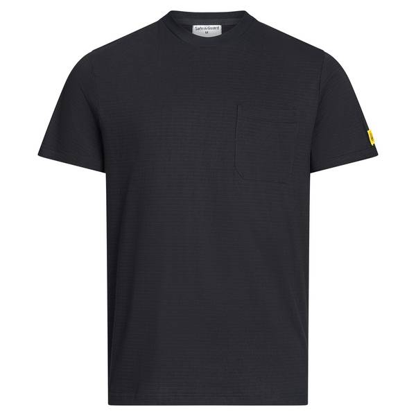 ESD-T-Shirt mit Brusttasche, rundhals, 150g/m², schwarz, 4XL