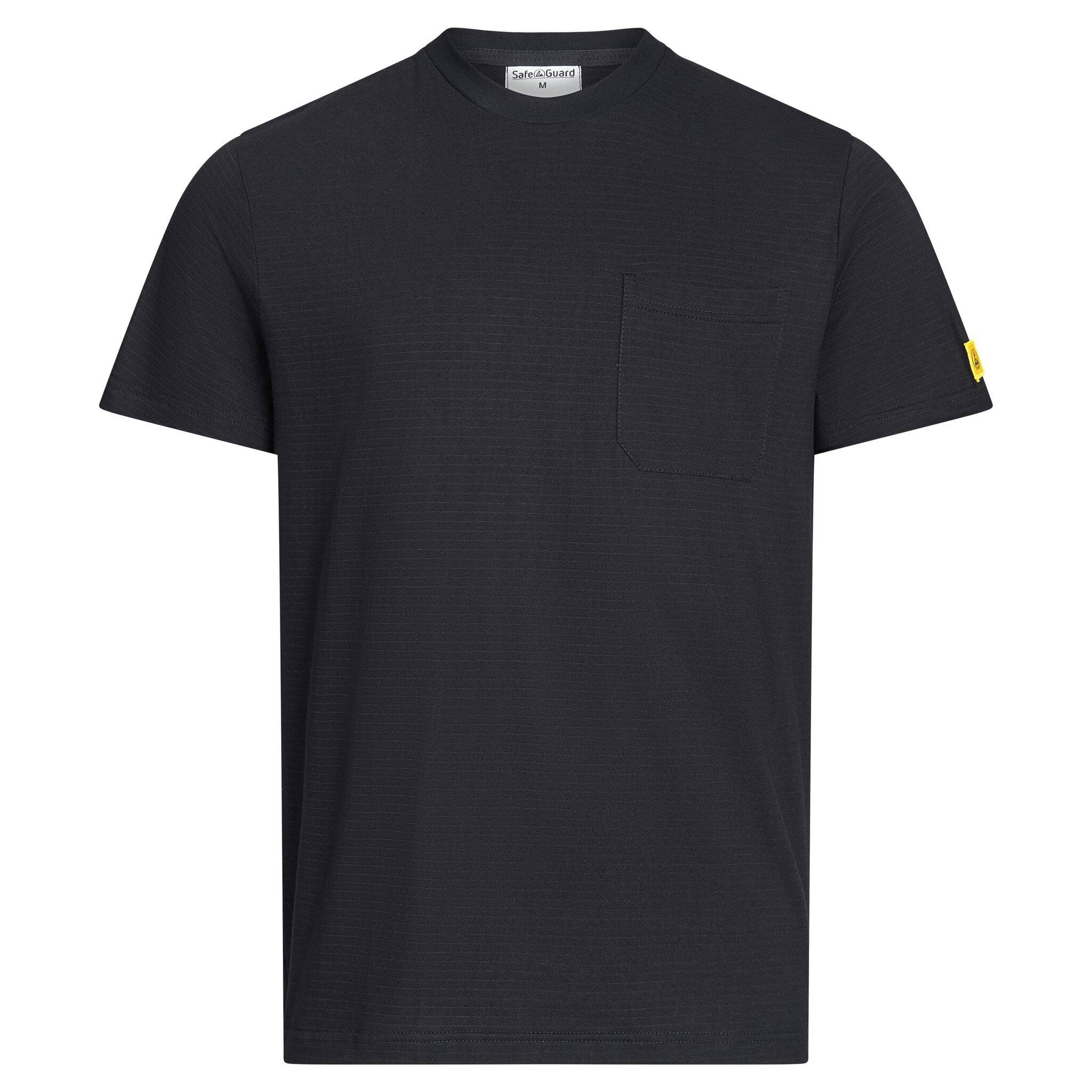 ESD-T-Shirt mit Brusttasche, rundhals, 150g/m², schwarz, 4XL-0