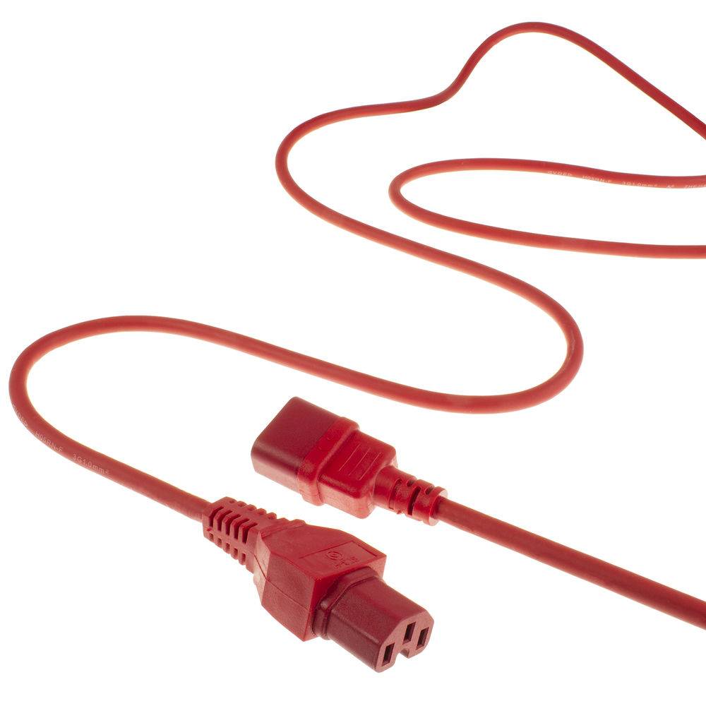 ACT AK5308 Netzkabel Netzkabel C14 - C15 | rot | 2 Meter-2