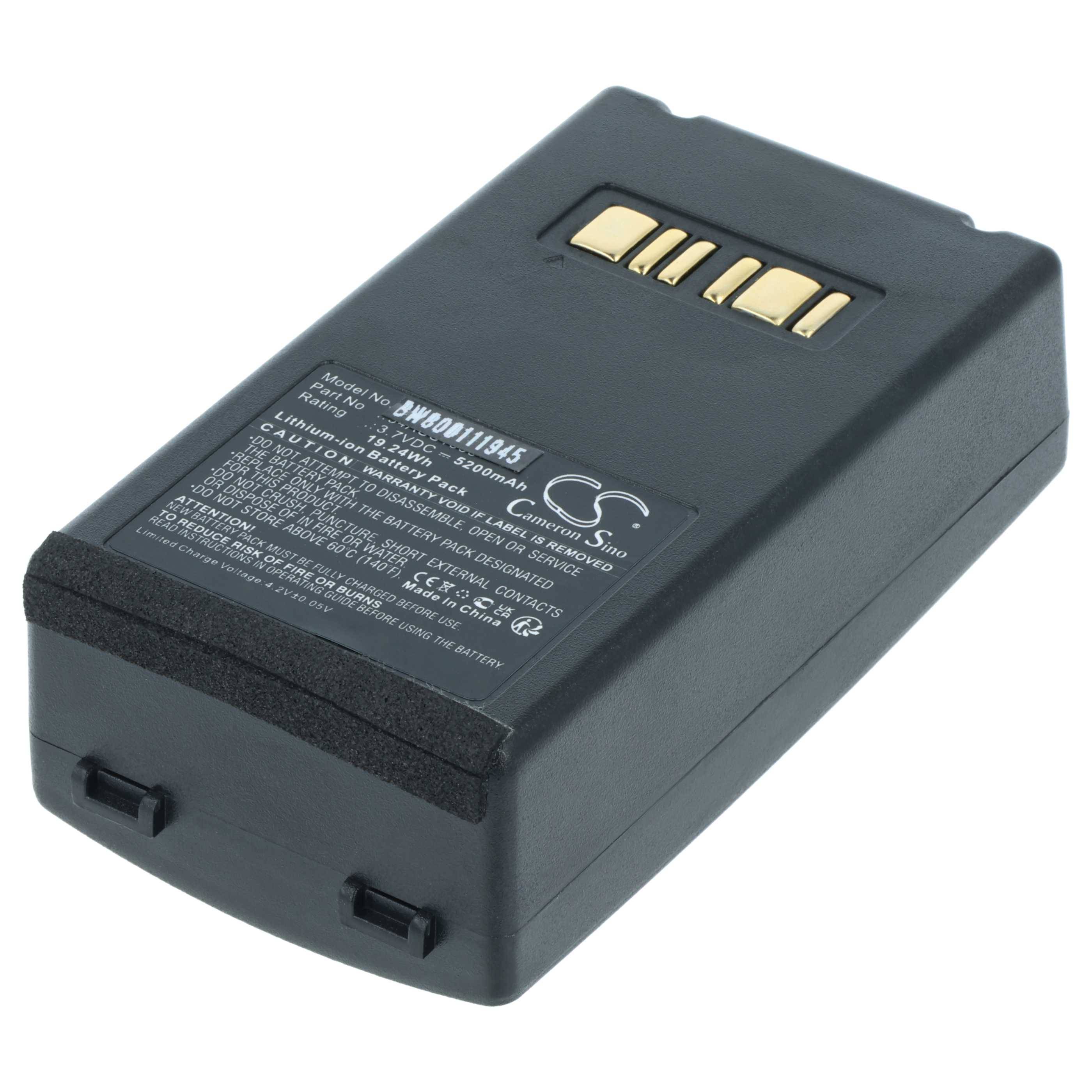 vhbw Akku Ersatz für Datalogic 94ACC1386 | BT-26, BT-10 für Barcodescanner POS (5200 mAh, 3,7 V, Li-Ion)-0