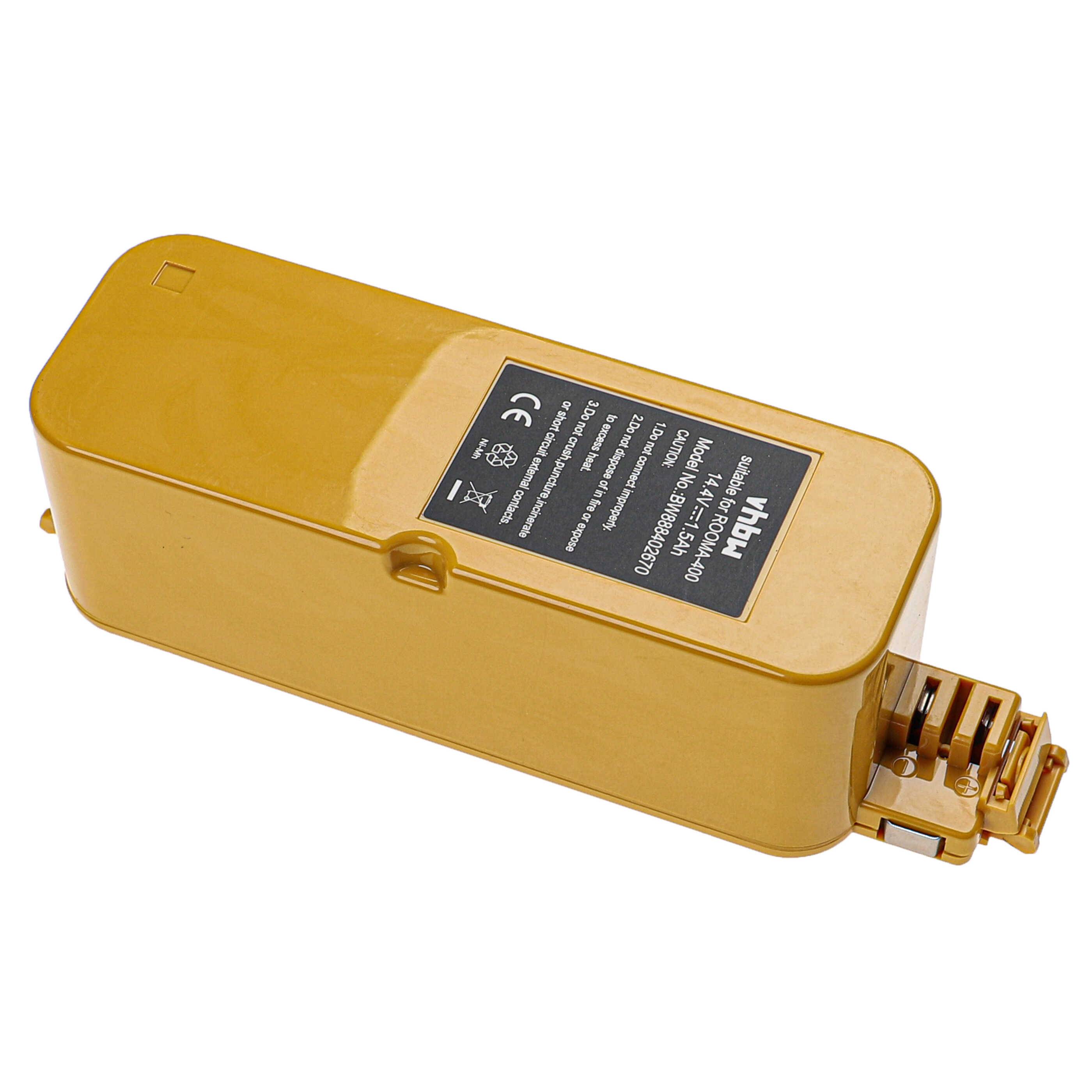 vhbw Akku kompatibel mit iRobot iTouchless AV002A | AV001A Saugroboter Gelb (1500 mAh, 14,14 V, NiMH)-1