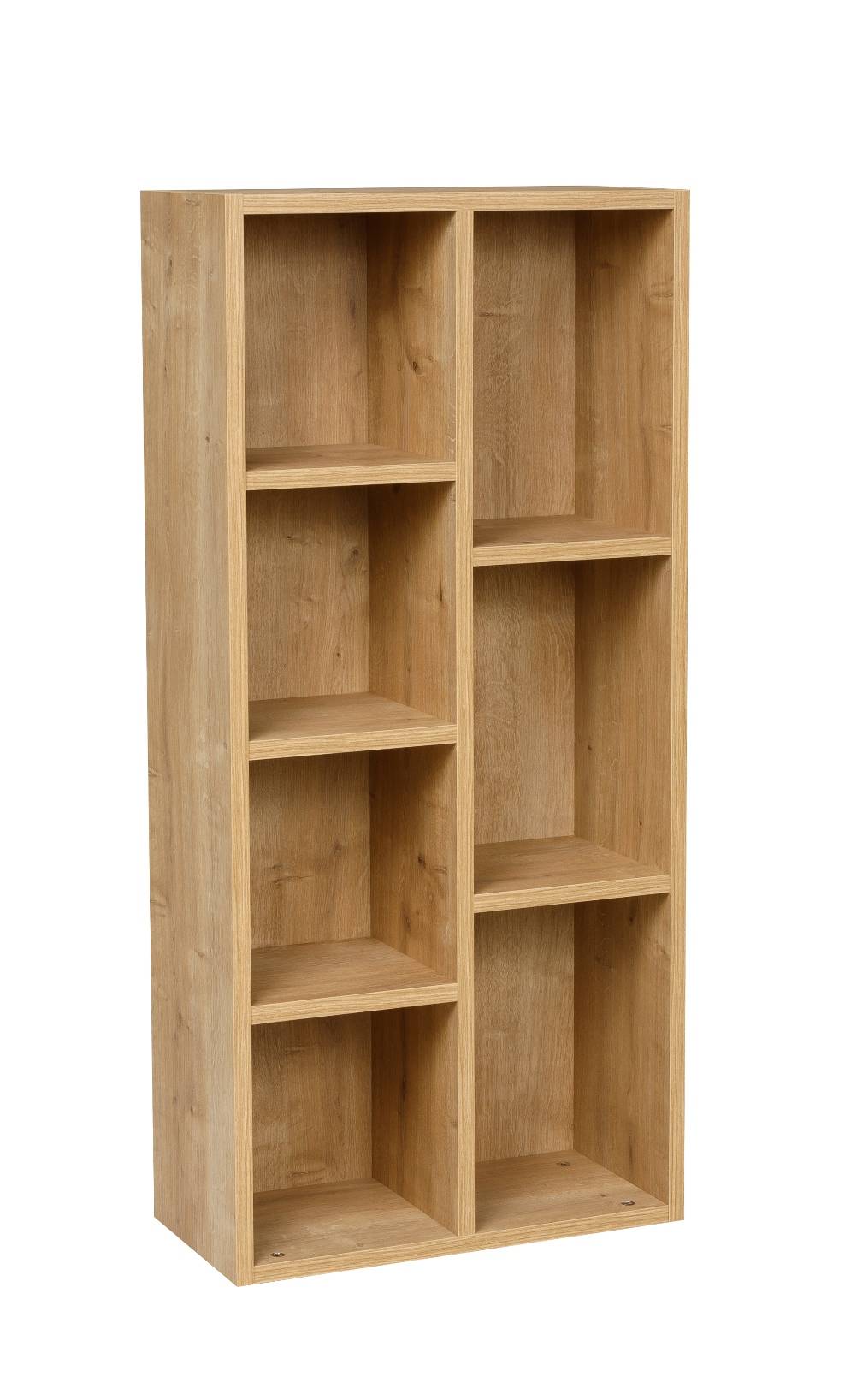 Bücherregal mit 7 Fächern, Saphir Eiche Dekor, 49,5x24x106 cm-3