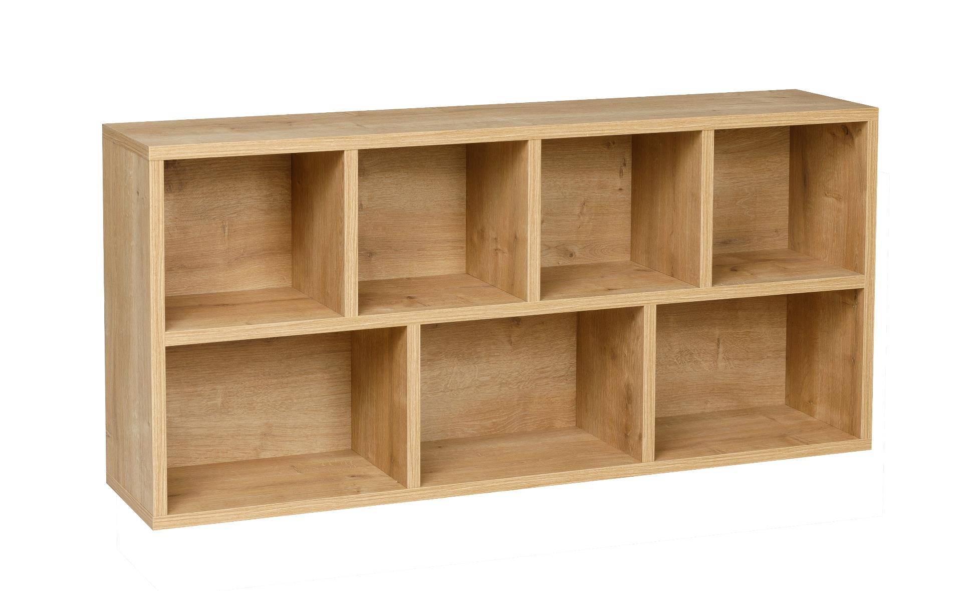 Bücherregal mit 7 Fächern, Saphir Eiche Dekor, 49,5x24x106 cm-4