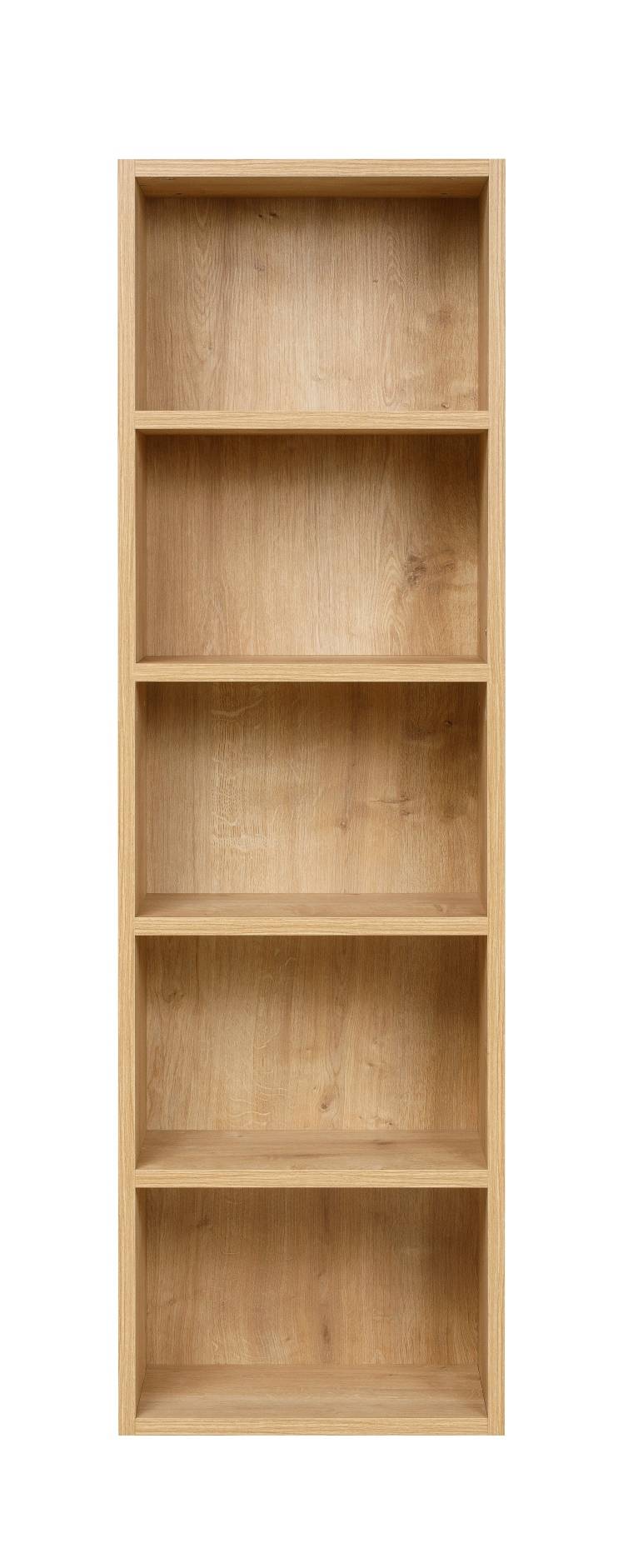 Bücherregal mit 5 Fächern, Saphir Eiche Dekor, 40x24x132 cm-2
