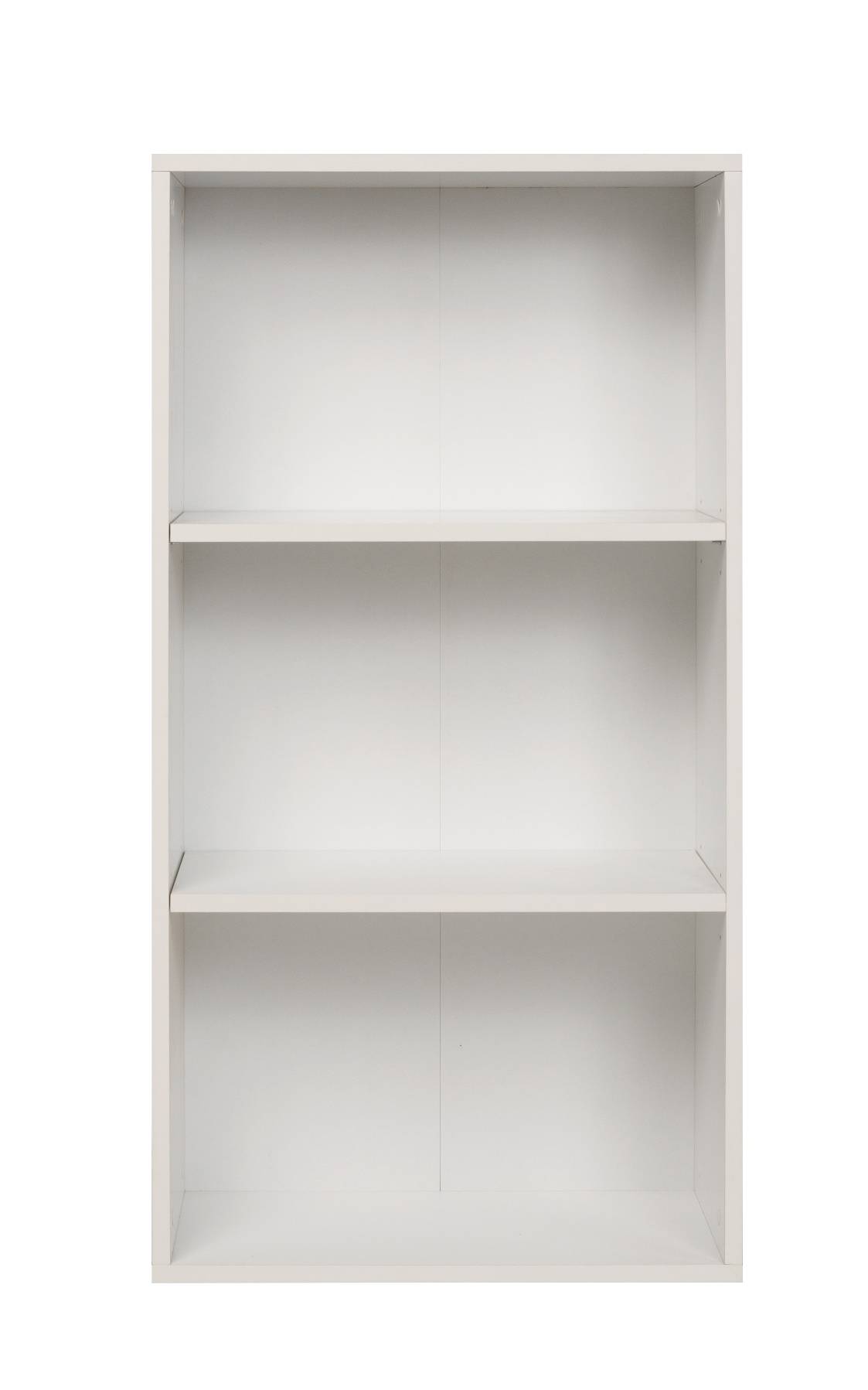 Bücherregal mit 3 Fächern, weiß, 30x24x80 cm-3