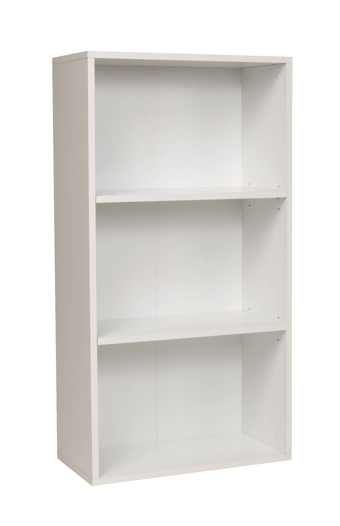 Bücherregal mit 3 Fächern, weiß, 30x24x80 cm-4