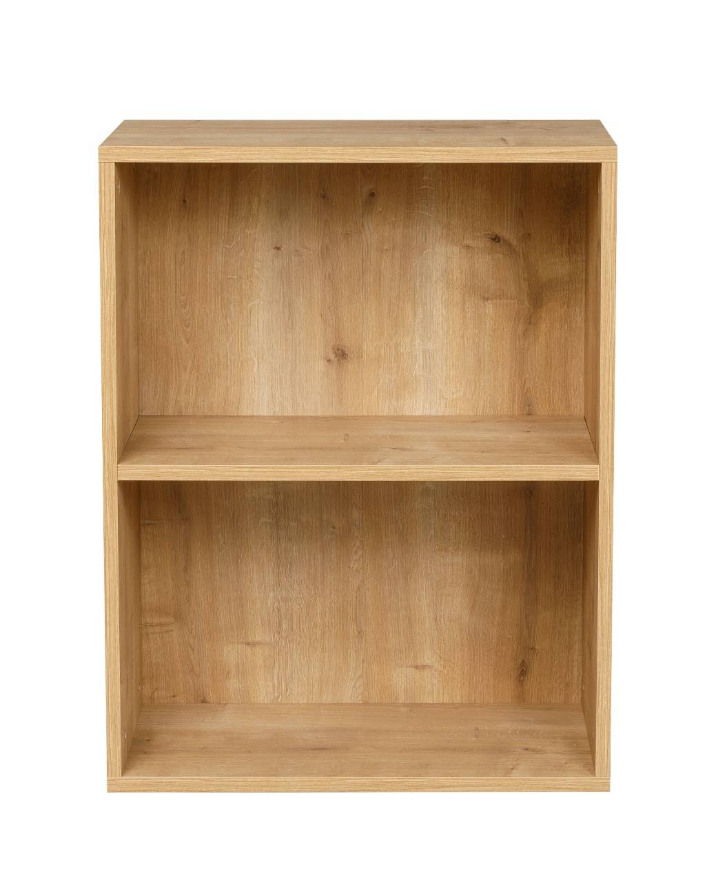 Breites Bücherregal mit 2 Fächern, Saphir Eiche Dekor, 60x31x77 cm-0
