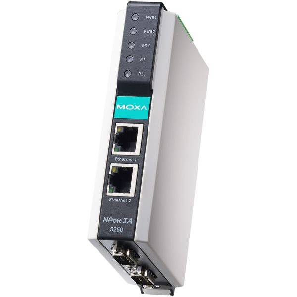 2-Port RS-232/422/485-Geräteserver 2x 10/100BaseT(X)-Anschlüssen (RJ45-Anschlüsse, einzelne IP