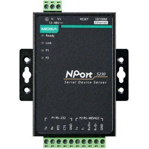 2-Port-Geräteserver 1x RS-232-Port 1x RS-422/485-Port (mit erweitertem Temperaturbereich)-0