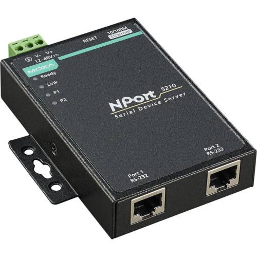 Moxa NPort 5210 LAN RS232 Server 2 Port - Converter - 0,01 Gbps-0