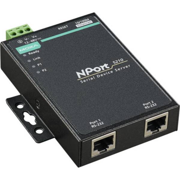 Moxa NPort 5210 LAN RS232 Server 2 Port - Converter - 0,01 Gbps