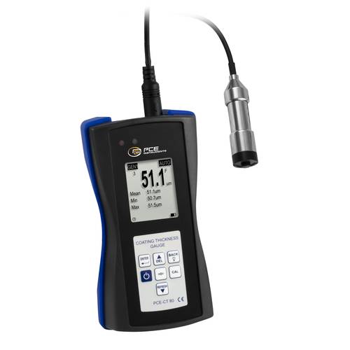 Thumbnail - PCE Instruments Dickenmessgerät PCE-CT 80-F5N3 inkl. Standard Sensor Fe und NFe Genauigkeit ±2 % v. Mw.+ 1 µm