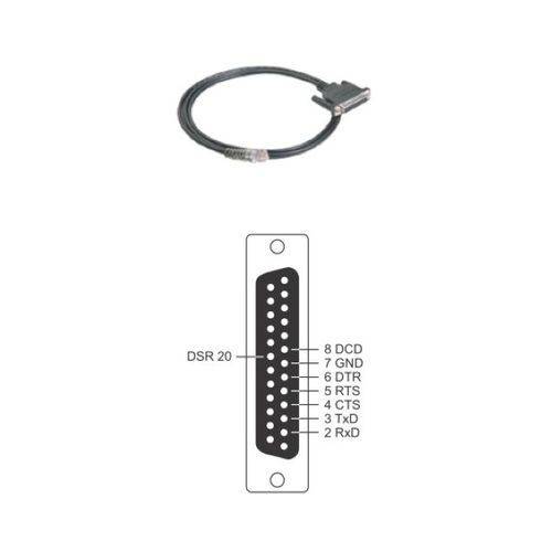8-poliges serielles RJ45-auf-DB25-Buchsenkabel (1,5 m) CBL-RJ45F25-150-0