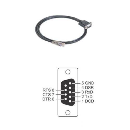 8-poliges serielles RJ45-auf-DB9-Buchsenkabel (1,5 m) CBL-RJ45F9-150-0