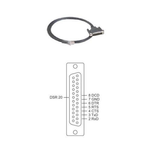 8-poliges serielles RJ45-DB25-Stecker-Kabel (1,5m) CBL-RJ45M25-150-0