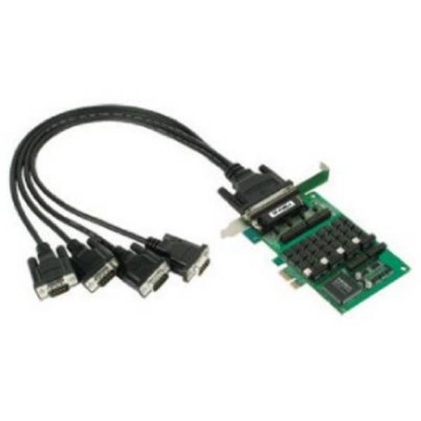 4-Port-RS-232/422/485-Low-Profile-PCI-Express-x1-Seriellplatine (einschließlich DB9-Steckerkabel)