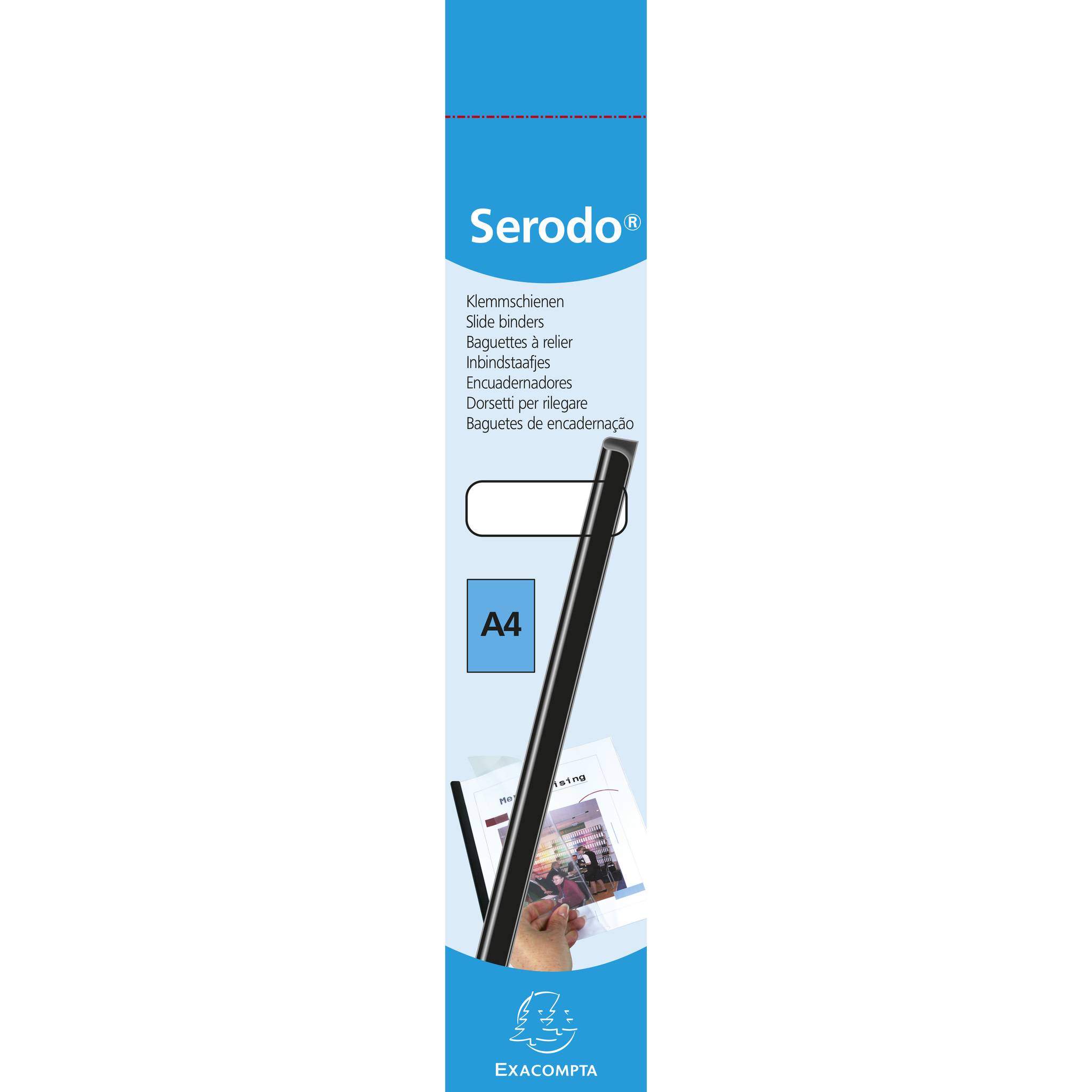 Exacompta 25 Stück Klemmschienen A4 60 Blatt Serodo 6mm Kristall 697080E-1