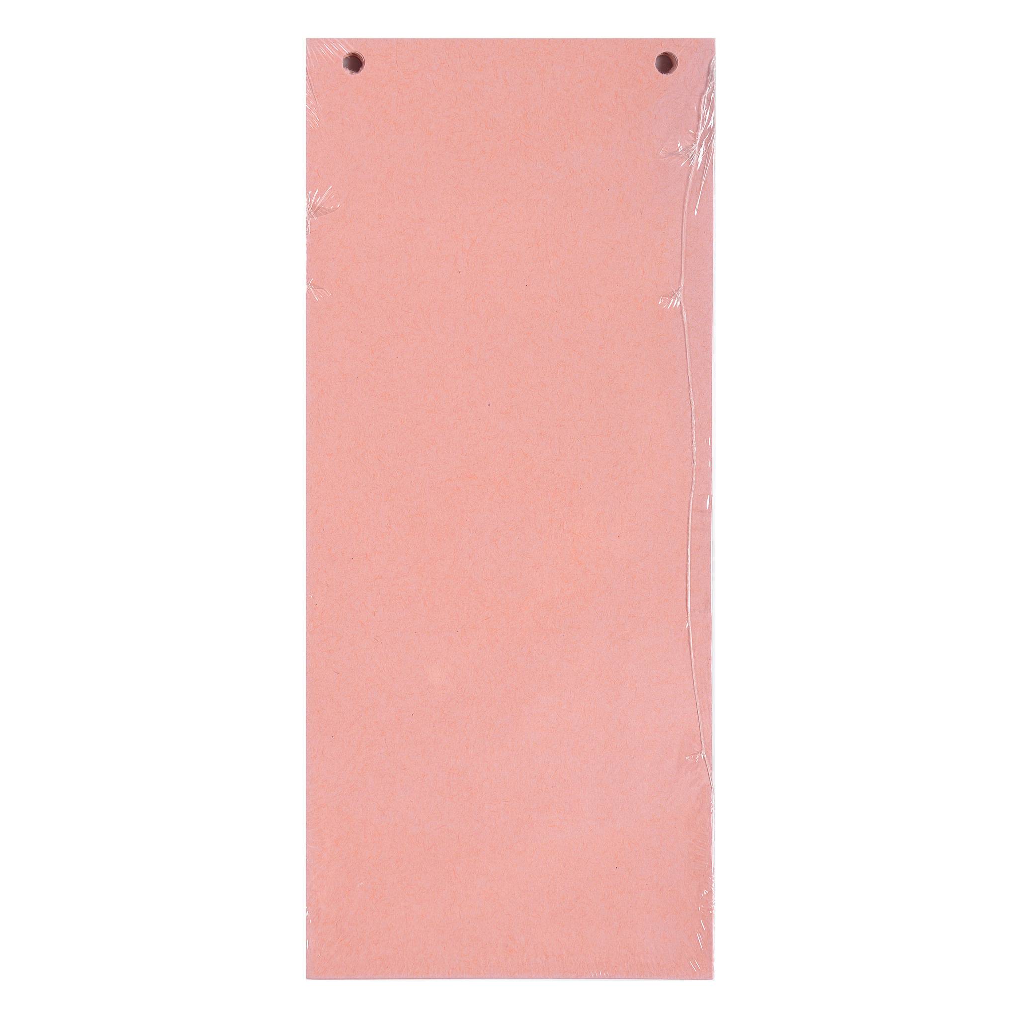 Exacompta 12x 100 Trennstreifen 2-fach gelocht RC Kart 105x240mm Rosa 13435B-1