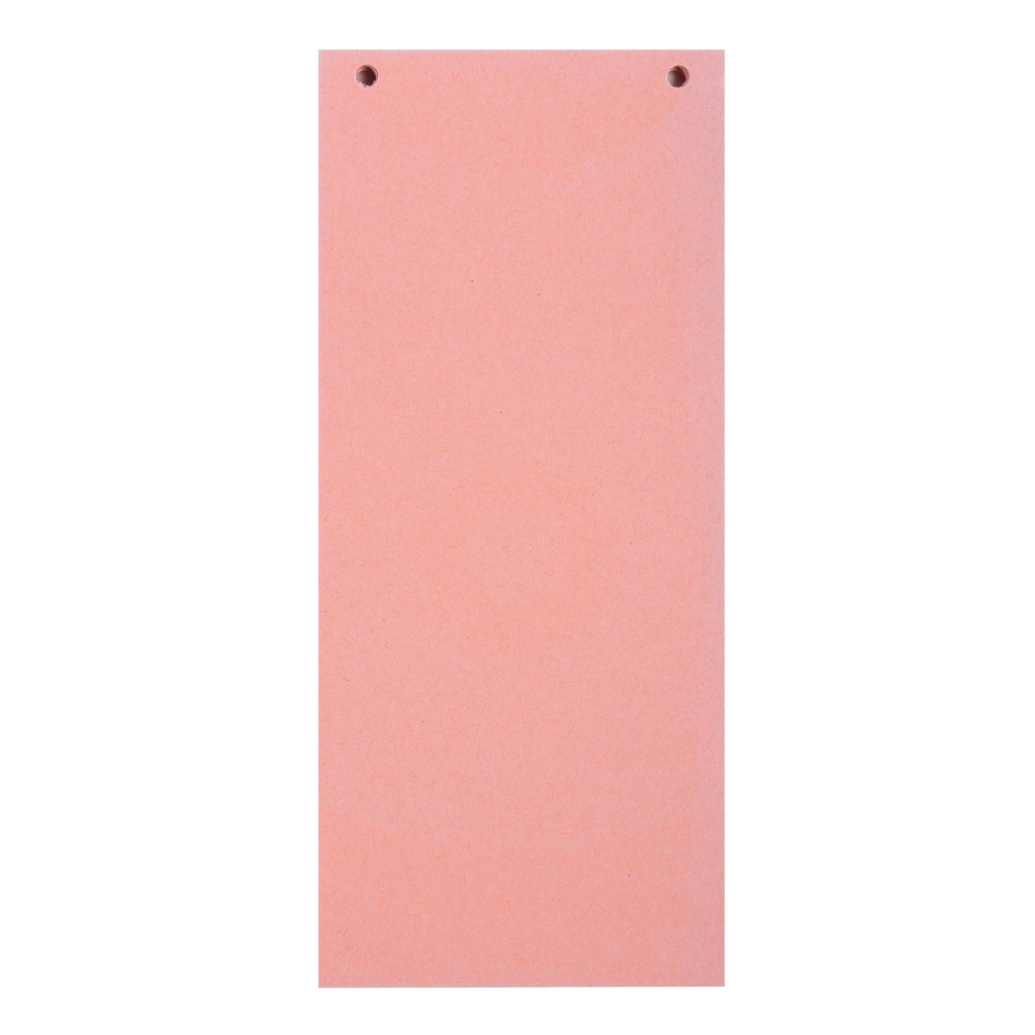 Exacompta 12x 100 Trennstreifen 2-fach gelocht RC Kart 105x240mm Rosa 13435B-2